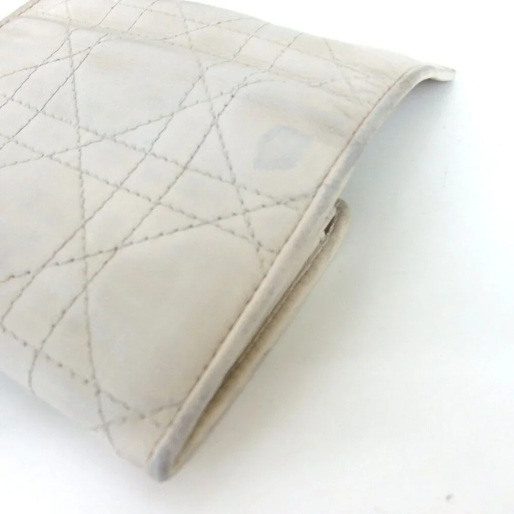 Authentic Christian Dior Canage stitch coin Wallets leather [Used]